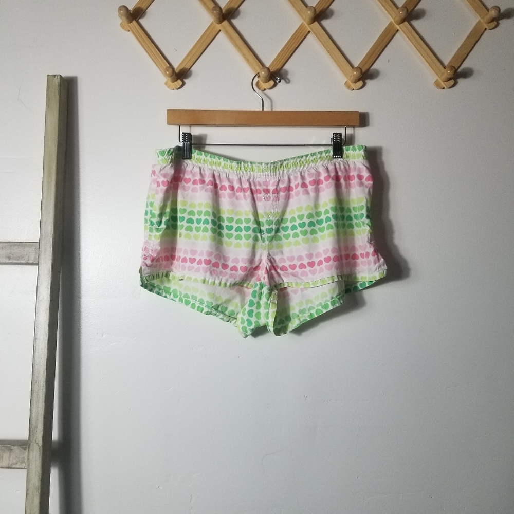 AEROPOSTALE WOMEN'S HEART SLEEP SHORTS SIZE LARGE
